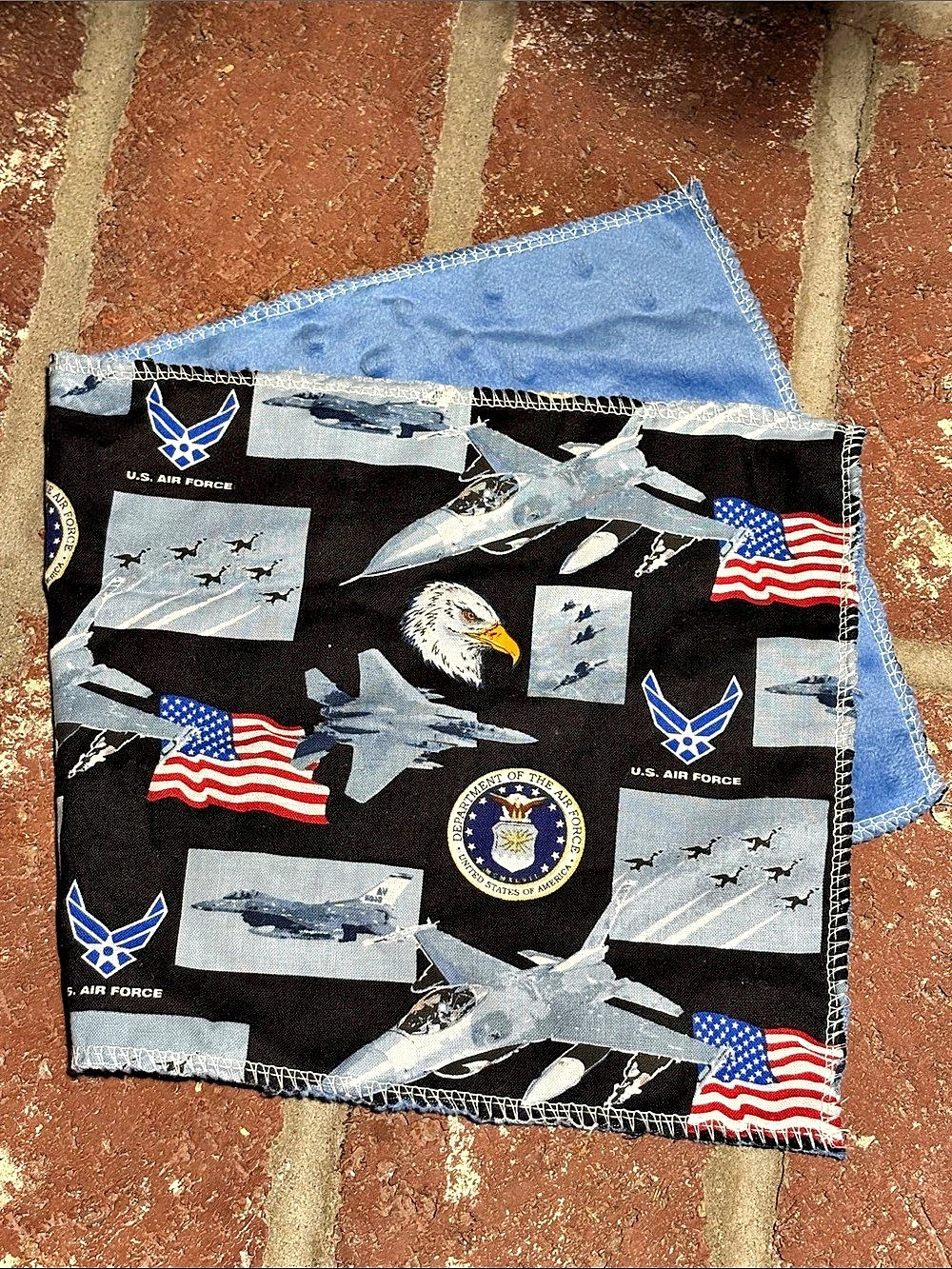 Handmade U.S. Air Force Burp Cloth 17.5” x 8”